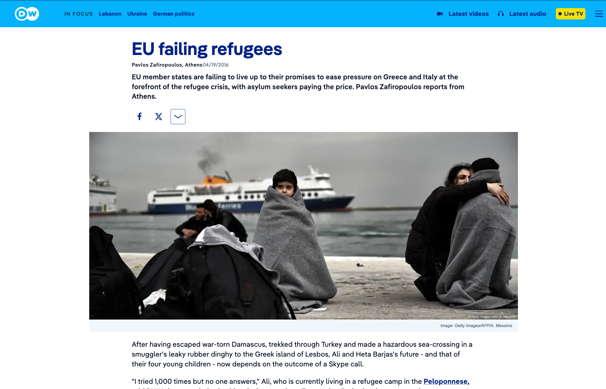 EU refugee policy
